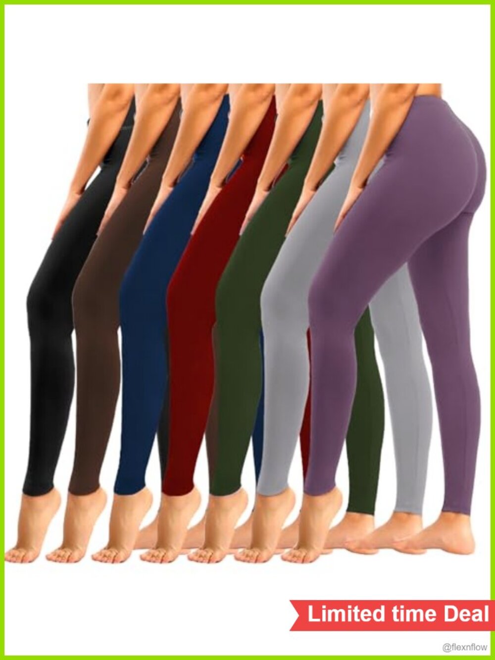 7 Pack High Waisted Leggings Tummy Control Buttery Soft Yoga Pants Full Length